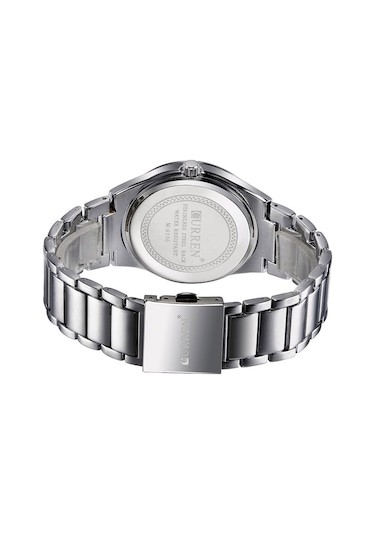 Xindoker Curren Gümüş Kayış Beyaz Ekranlı Klasik Tasarım Günlük Suya Dayanıklı Kalenderli Kuvars Kol Saati Çok Renkli