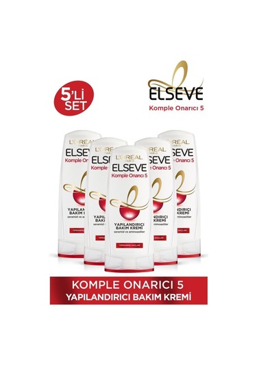 Elseve Komple Onarıcı 5 Yapılandırıcı Bakım Kremi 5 x 390 ML