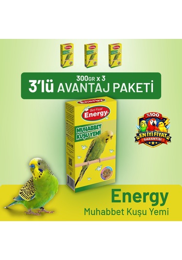 Energy Muhabbet Kuşu Yemi - 3 Adet 300 G