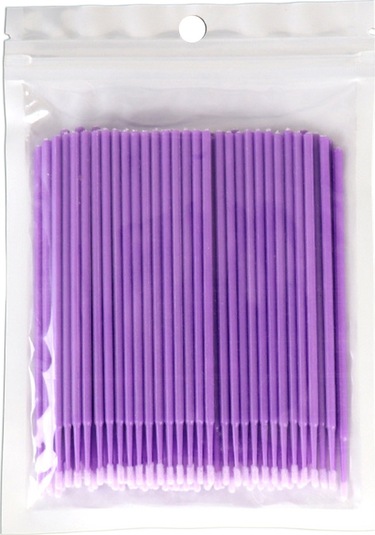 Yifomall Makyaj Temizleme Çubukları - 100 Adet, Mikro Fırça Uçlu, Kaş, Kirpik Ve Dudak Temizliği İçin, Renkli Seçenekler.