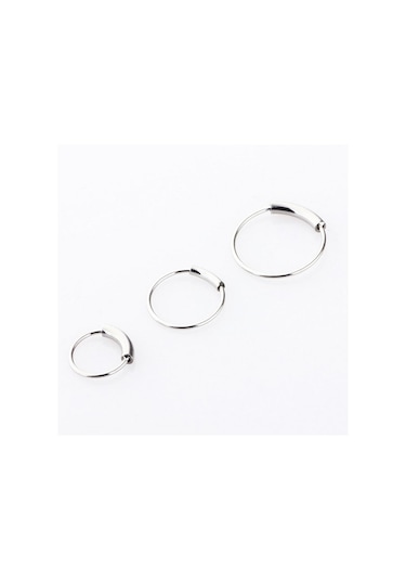 Suntek 2 Adet Burun Halkası Hoop Tragus Helix Kulak 6mm-gümüş Mavi - Gümüş