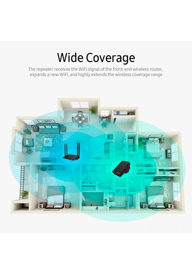 Xindoker 300mbps Mini Kablosuz Router: Wifi Sinyal Güçlendirici, Çift Ağ Portu, Avrupa Standartı Tekrarlayıcı/ap/router Modu