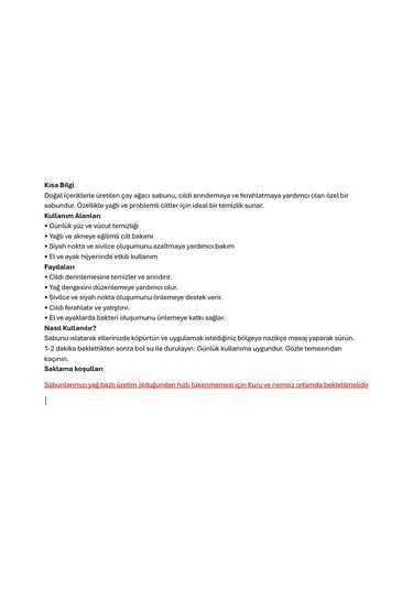 Mistikhane Çay Ağacı Sabunu 100 G