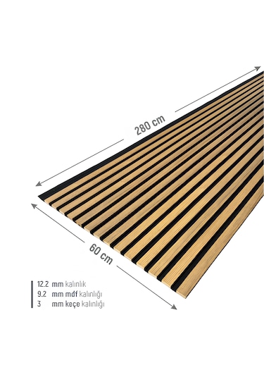 Akustik Ahşap Duvar Paneli Lambiri 60 280 Cm