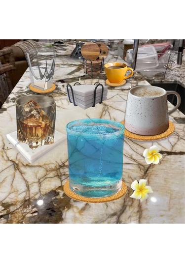 Xurunkeji 40 Paket Kendinden Yapışkanlı Mantar Yuvarlak 3,5 İnç Destek Sayfaları Mantar Bardak Altlıkları Kendin Yap El Sanatları İçin - Alt Koruma Kahverengi