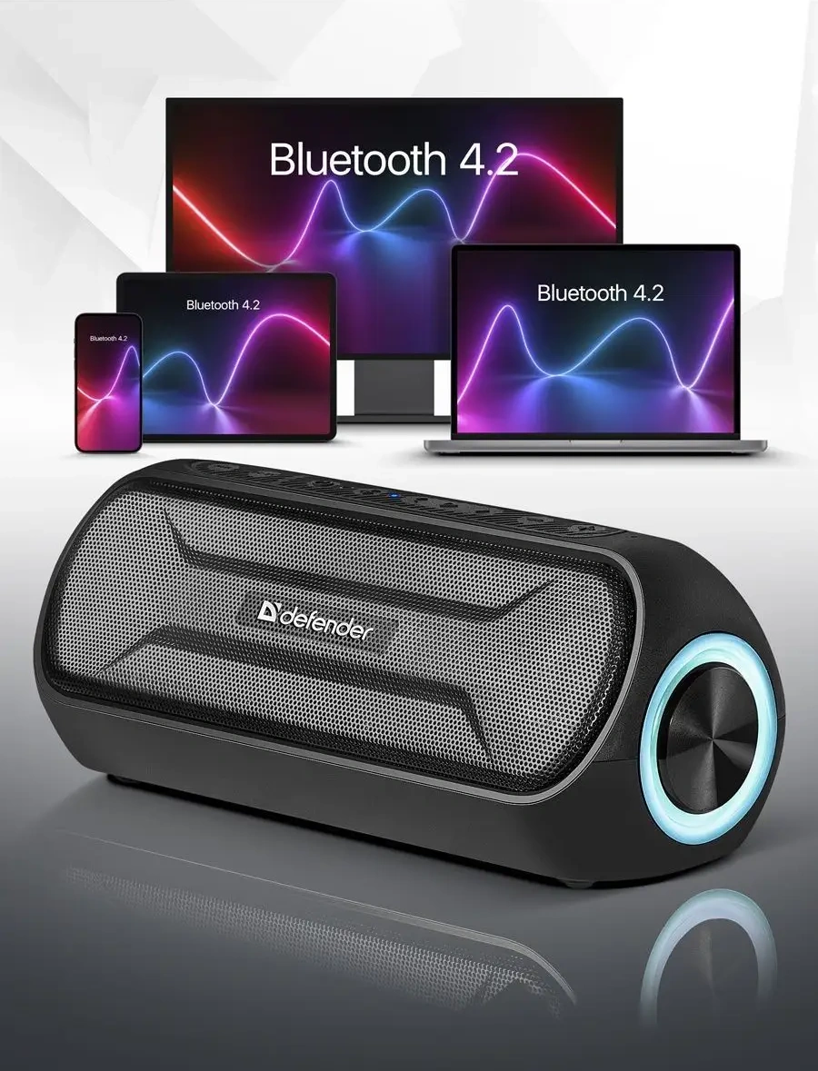 Defender Kablosuz Bluetooth Hoparlör, Aydınlatmalı 8859765