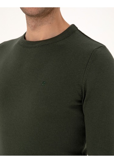 Pierre Cardin Erkek Koyu Haki Kazak /triko 50315509-vr111 Koyu Haki