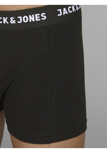 Erkek 3'lü Düz Renk Boxer Paketi Black Siyah