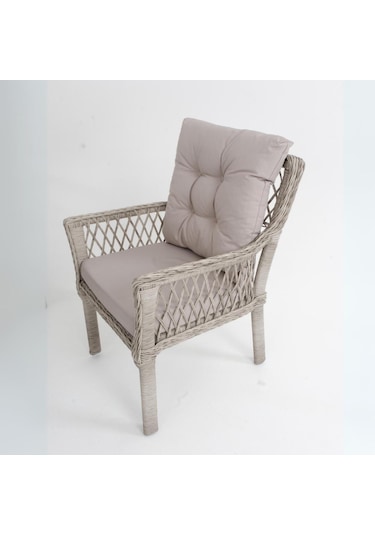 Fusion Üçlü Rattan Bahçe Oturma Grubu Rehome Gri