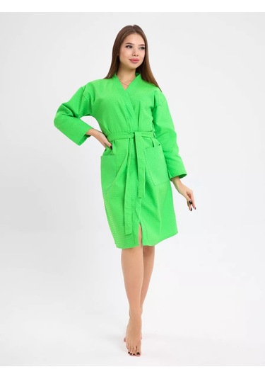 Inteteks Vafelli Kimonolu Banyo Bornozu, Hamam Ve Sauna İç 191939402 Gri