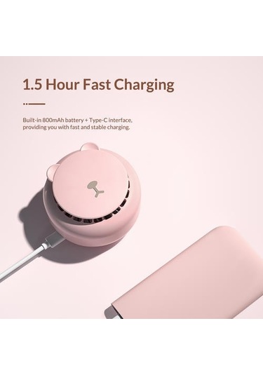 Taşınabilir Bladeless Usb Fan 3 Hız Doğal Rüzgar Sessiz Mini Yaz Usb El Fan İle Açık / Ofis Ipi İle Usb Gadgets C5nsj5 Pembe