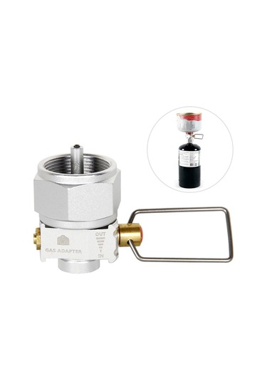 Gas Saver Plus Gaz Dönüştürücü Değiştirici Dolum Düz Tank Dönüşüm Adaptörü Kamp Gaz Adaptör Vanası Set 3 Çok Renkli