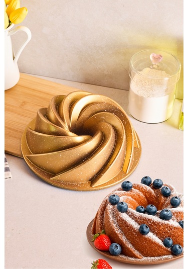 Cake Pro Döküm Rüzgar Gülü Gold Kek Kalıbı Rose