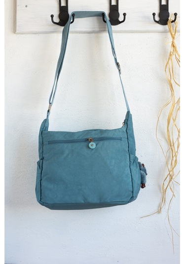 Krinkıl / Klinkır Su Geçirmez Kumaş Çok Gözlü Çapraz Kol Ve Omuz Postacı Çantası Indigo Mavi 5835 Mavi