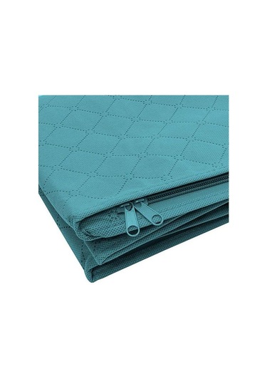 Mavi 3 Adet Katlanabilir Ev Depolama Organizatör Çanta Taşınabilir Saklama Torbaları Anti-toz Gardırop Giysi Saklama Kutusu Mavi