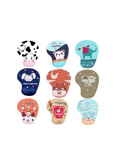 2 Parça Silikon Rahat Yastıklı Kaymaz El Dinlendirme Bileklik Mouse Pad, Renk: Fil