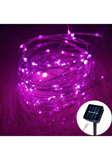 Stuxmos Led Güneş Çelenk Lambası 8 Modlu Bakır Tel Açık Düğün Parti Bahçe Dekorasyon 0-5wkırmızı Kırmızı