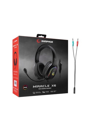 Rampage Miracle X6 Mikrofonlu RGB Oyuncu Kulaklığı