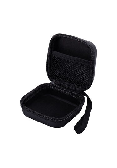 Yifomall Eva+pu Materyal Kulaklık Çantası - Usb, Veri Kablosu Ve Şarj Aleti İçin Çok Amaçlı Saklama Kutusu Siyah