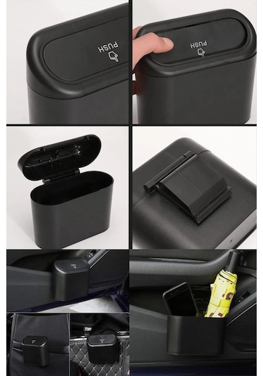 Portatif Çok Fonksiyonlu Araç Çöp Kutusu