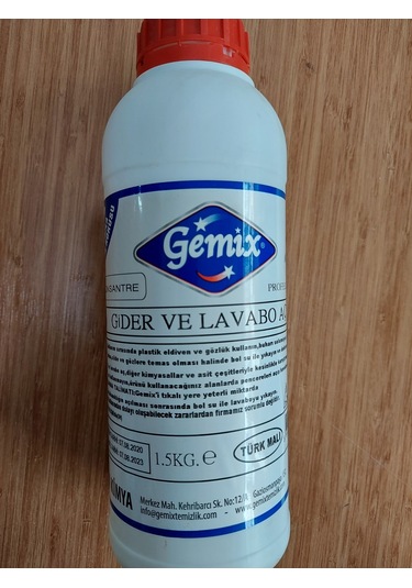 Gemix Gider ve Lavabo Açıcı Sıvı 1500 G
