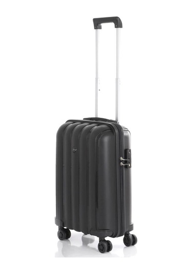 Mçs Bavul Orta Ve Kabin 2li Set Kırılmaz Silikon Valiz V305 Siyah