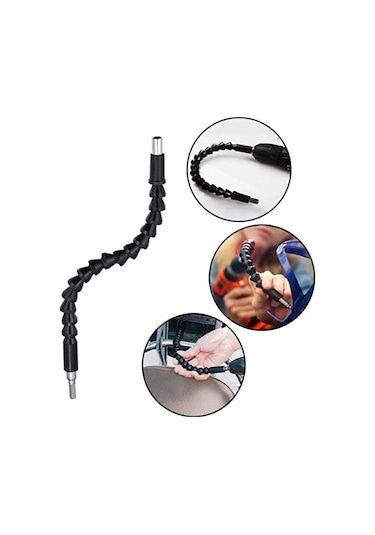 Esnek Matkap Ucu Körüklü Oynarbaşlıklı Uzatma Şarjlı Vidalama Ucu