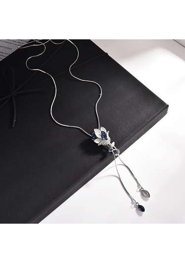 Dancemonkey Ve Uzun Takı Püskül Mizaç Kore Kolye Kolye Kolye Kazak Gri Elbise Beyaz Bayan Aksesuarları To Çok Renkli