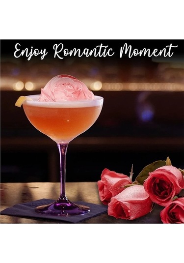 Ulzyvf 2 Adet 3d Buz Küpü Gül Kalıpları 4 Renk, Çok Renkli Tepsiler Çok Renkli