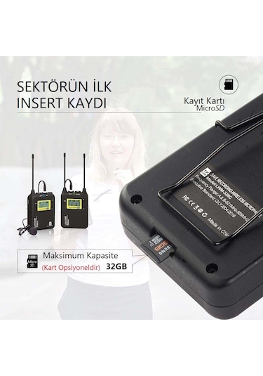 Lensgo Lwm 328C Kablosuz İkili Yaka Mikrofonu Seti