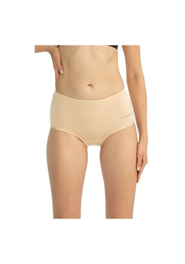 U.s Polo Assn. 67008 Kadın Yüksek Bel Pamuklu 3'lü Külot-siyah&beyaz&ten mix color