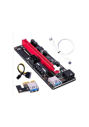 Novahub Pcı-e 16x Genişletme Kartı - Usb 3.0 Gpu Uzatma Kablosu İle 1x'ten 16x'e Adaptör, Beyaz/siyah/kırmızı/mavi, 110g, Mufunye