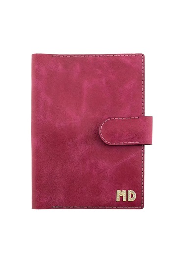 A5 Defter Ve Ajanda Kılıfı - %100 Rainbow Deri - Ko10001 - Fuşya Fuşya