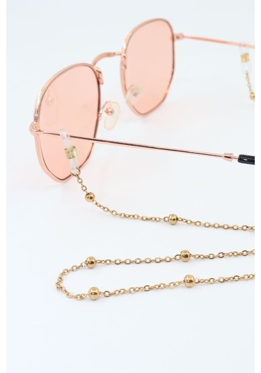 Çelik Gold Renk. Gözlük Zinciri. Özel Tasarım Steel. Gözlük İpi. Gözlük Askısı. Unisex Gold