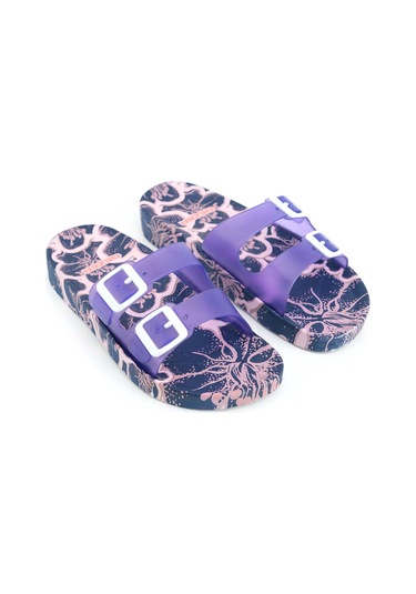 Gezer Kadın Yazlık İki Toka Ayarlanabilir Rahat Taban Havuz Plaj Günlük Terlik Gt6yze.15612.01.7r2.l3 Mor