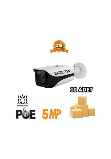 River World 10 Adet Güvenlik Kamerası 5 Mp 4 Bıg Led Ip Poe Bullet
