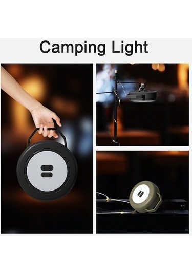 Pazly Pratik Su Geçirmez Yürüyüş String Led Lambası, Kamp Işığı, Çadır Aydınlatma, 2'li Paket Haki Haki