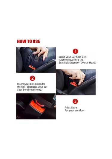 Geeksen Evrensel Emniyet Kemeri Kılıfı Araba Emniyet Kemeri Uzatıcı Emniyet Kemeri Uzatma Tokaları