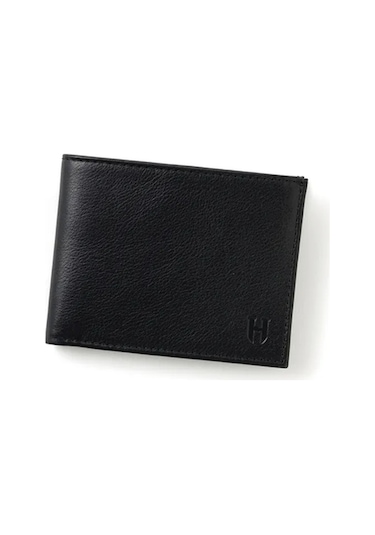 Dean Erkek Siyah Deri Cep Tasarım Çok Bölmeli Rfid Korumalı Cüzdan Siyah