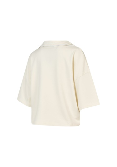 New Balance Lifestyle Kadın Tshirt Bej Bej