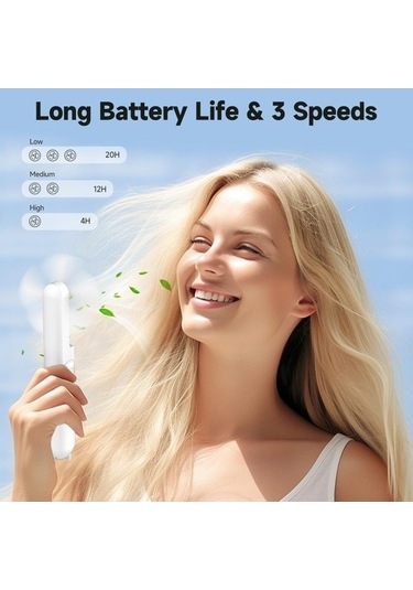 Ebitda Mini El Tipi Vantilatör Ve Power Bank, Katlanır Cep Fan, Usb Şarjlı, El Feneri İçerikli, Taşınabilir Soğutucu