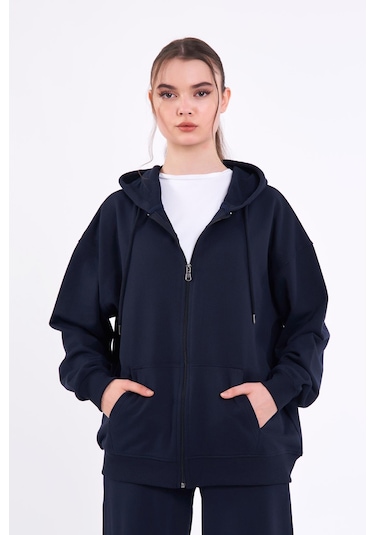 Kadın Lacivert Normal Kalıp Basic Beli Lastikli Kapüşonlu Oversize Mevsimlik Alt Üst Eşofman Takımı Cmre7367 Lacivert Kadın Lacivert Normal Kalıp Basic Beli Lastikli Kapüşonlu Oversize Mevsimlik Alt Üst Eşofman Takımı Cmre7367 Lacivert