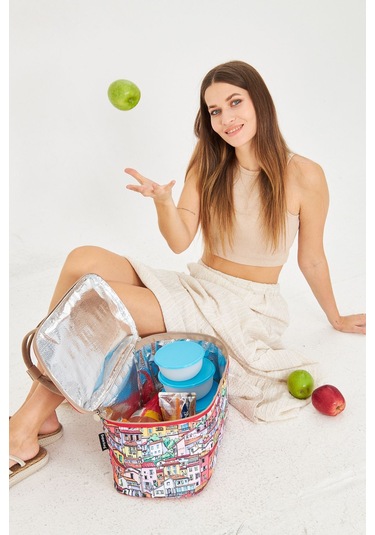 Superbag 22 Litre Piknik/kamp Çantası Sepeti. Termal Termos Çanta Sıcak-soğuk Koruma Sağlar Sofia-0250139 Sofia Çok Renkli