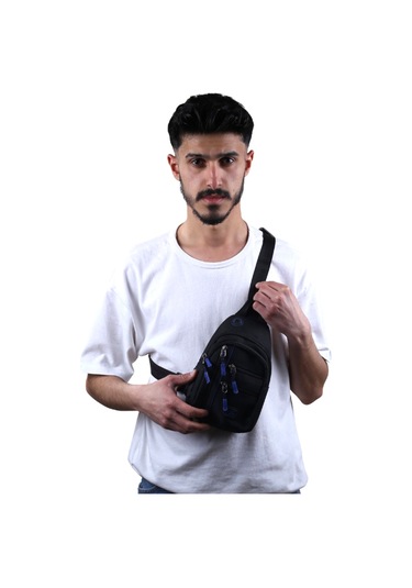 Seventeen 3474 Erkek Kanvas Body Bag Çapraz Çanta Siyah