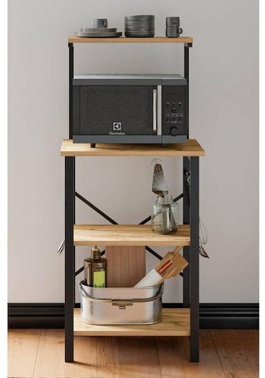 Ceramical Çok Amaçlı Mutfak Bangosu - Atlantik Çam - 128x40x60 Cm Atlantik Çam