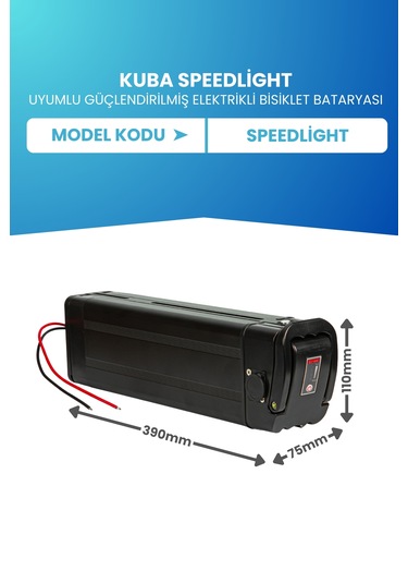 Kuba Speedlight Uyumlu 36v 10ah Güçlendirilmiş Batarya