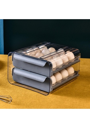 Pazly Yumurta Tutucu Suntek Magideal Kiler Için Gri Çekmecesi Buzdolabı Yi Gri