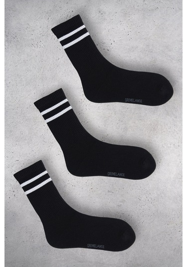 DISA Kadın Organik Pamuklu 3 Lü Paket Siyah Çorap