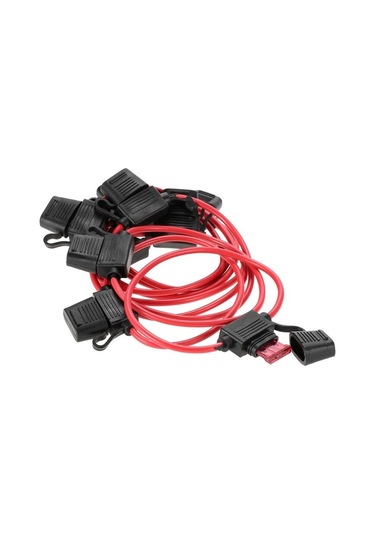 Novahub 10 Parça Araç İçin 40a Kapasiteli Siyah Kırmızı Sigorta Tutucu Seti, 26cm Kablo, Dc 12v 40