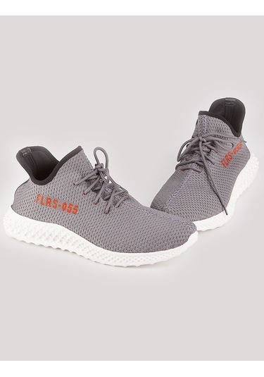 Triko Füme Bağcıklı Erkek Spor Ayakkabı-Füme (521647977) Füme